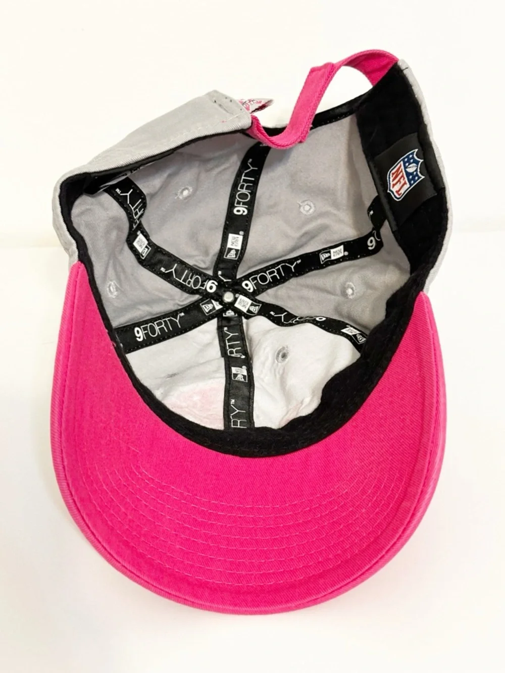 New Era Detroit Lions Women's 9FORTY Hat | Gray & Pink Adjustable NFL Cap